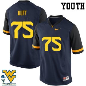 Youth West Virginia Mountaineers NCAA #75 Sam Huff Navy Authentic Nike Stitched College Football Jersey EK15M34TZ